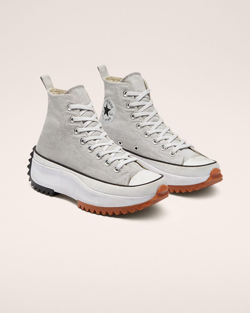 Sapatos Plataforma Converse Run Star Hike Smoked Lona Cano Alto Feminino Branco | PT C04318T